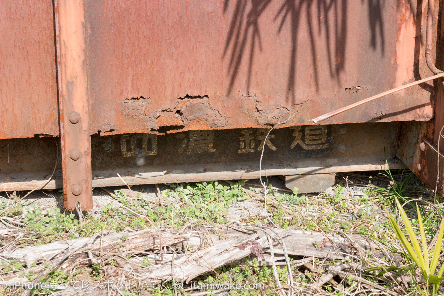 コンテナに書かれた西濃鉄道の文字
