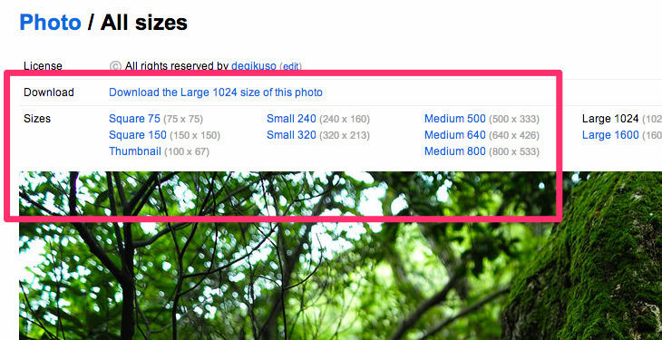 UI変更してわからなくなったあの機能。Flickrで写真の表示サイズを変更してオリジナルサイズでを見る方法