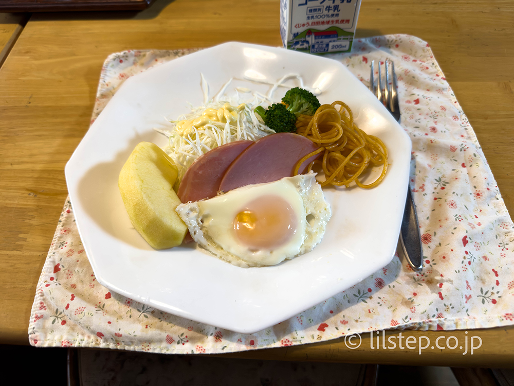 くじゅうエイドステーションの朝食