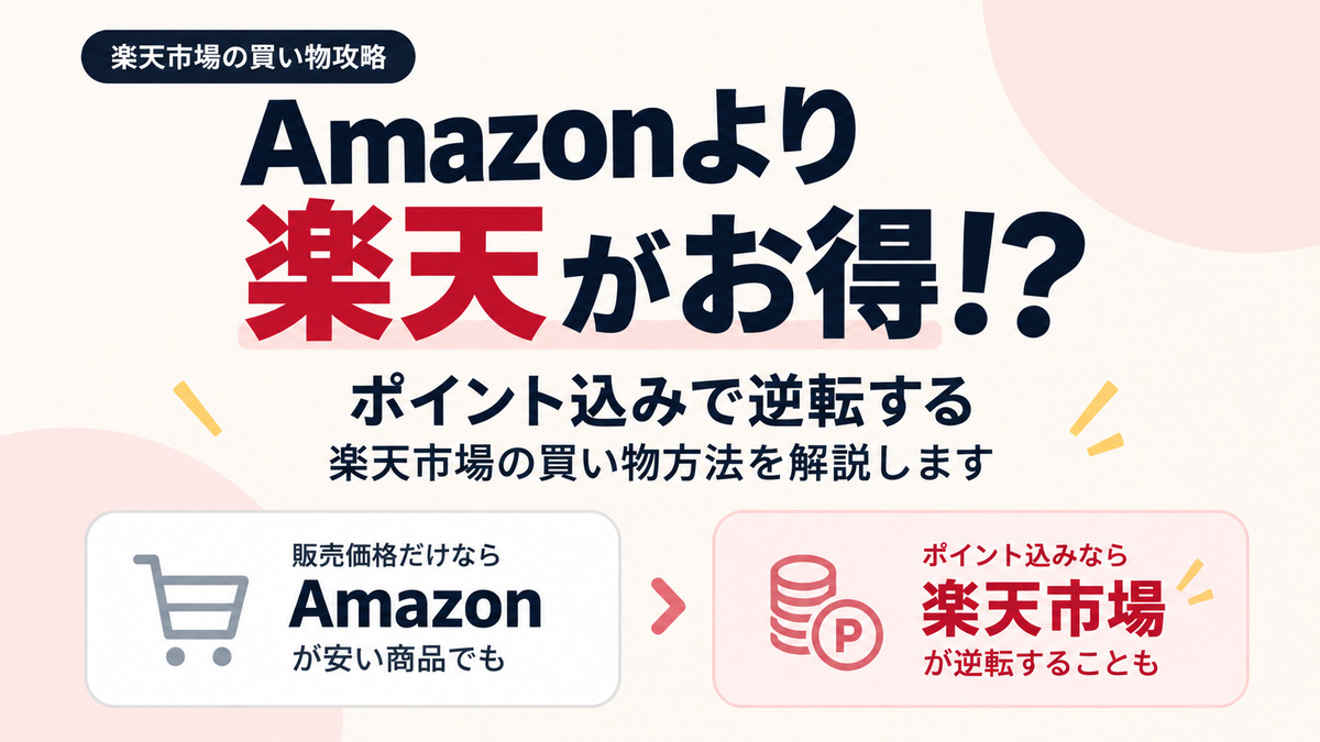 楽天市場でお得に買う方法と基本7.3倍のポイント還元